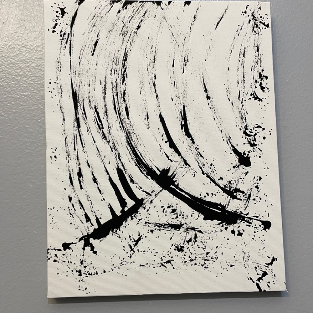 8x10 acrylic abstract canvas hand paint wall art